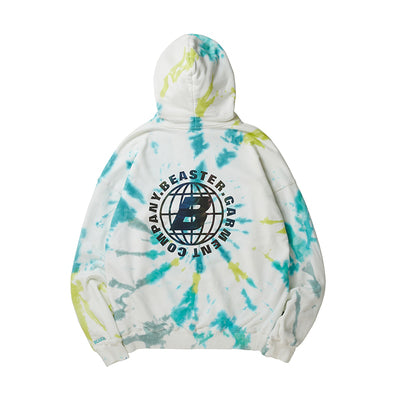 BEASTER COCA DEVIL GHOST EMOJI TIE DYED REFLECTIVE HOODIE SWEATSHIRT - boopdo