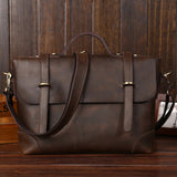 THE BIGGIE ZOPPA HANDMADE OLD FASHION STYLE MESSENGER LEATHER BRIEFCASE - boopdo