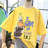 SIMDA CARTOON PRINT OVERSIZED T SHIRT - boopdo