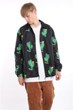DEZO CATHLON CACTUS FLORAL MESH LINING HIPSTER STYLE JACKET - boopdo