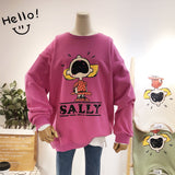 BOOPDO DESIGN SALLY OVERSIZED SWEATSHIRT IN ROSE - boopdo