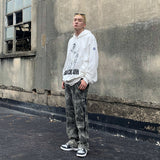 MR TOAD AILO URBAN STYLE DENIM JEAN SWEATPANTS IN GRAY - boopdo