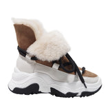 ZEGE MOZE FLUFFY SHEEPSKIN LEATHER CASUAL BOOTS - boopdo