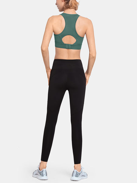 VFU DESIGN LONGLINE BRA TOP AND MESH PANEL LEGGINGS CO ORD - boopdo