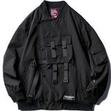 VIGOLAMO OBLIQUE HIGH NECK BASEBALL WINDBREAKER JACKET - boopdo