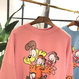 SIMDA GARFIELD OVERSIZED SWEATSHIRT - boopdo