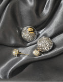 UZL DESIGN GOLD PLATED GLITTER AND PEARL EMBELLISHED EARRINGS - boopdo