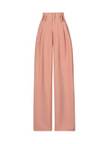 VERRAGE HIGH WAIST WIDE LEG TROUSERS IN PINK - boopdo