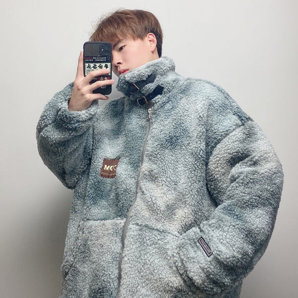 COMU GANJA KOREAN URBAN STYLE WOOLEN THICK JACKET - boopdo