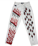 OBITUAR TOKYO ZOMBIE FLAME GRAFFITI CASUAL SWEATPANTS - boopdo