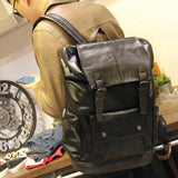 COAC ZIKO LEATHER CASUAL BACKPACK IN BLACK - boopdo