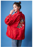 ARTKA OVERSIZED TRACK JACKET WITH EMBROIDERED BACK - boopdo