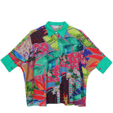 8GIRLS FLORAL PATCHWORK FLORAL PRINT SHIRT - boopdo