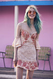 ALICE OFF SHOULDER FLORAL LACE AND EMBROIDERY DRESS - boopdo