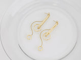 UZL DESIGN MINIMAL BAR AND HOOP DROP EARRINGS IN GOLD PLATED - boopdo