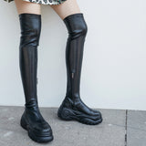 WELLEZO ALVAX CHUNKY OVER THE KNEE BOOTS - boopdo