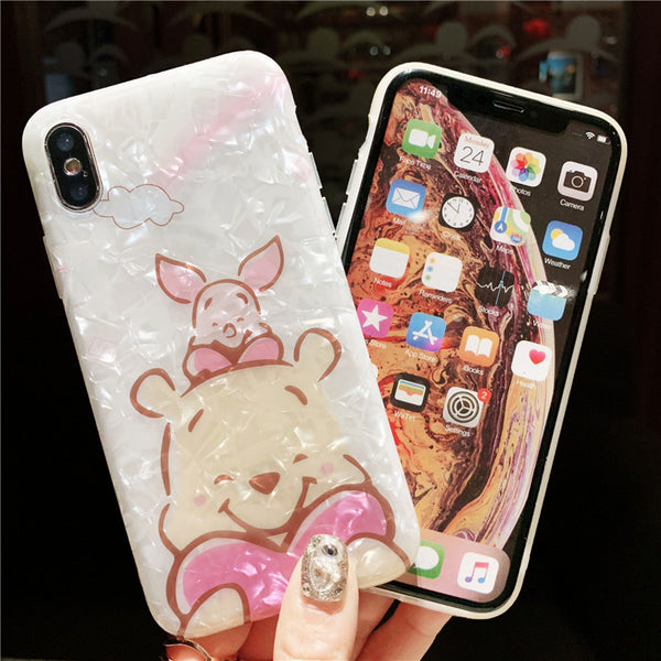 CUTIE TEDDY BEARS CARTOON EMBOSSED SILICONE APPLE IPHONE COVERS - boopdo
