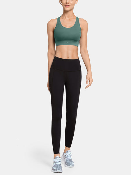 VFU DESIGN LONGLINE BRA TOP AND MESH PANEL LEGGINGS CO ORD - boopdo