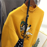 SIMDA HIGH NECK GOOFY PRINT SWEATSHIRT - boopdo