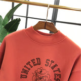 SIMDA HIGH NECK SWEATSHIRT WITH PRINT - boopdo