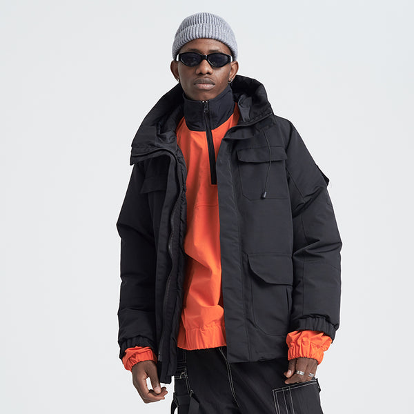 SHOTE SINN HE ON THE EDGE JAPANESE DESIGN REED HOODED JACKET - boopdo