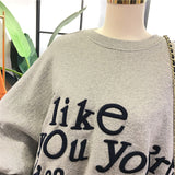 SIMDA I LIKE YOU ARE DIFFERENT RELAXED SWEATSHIRT - boopdo