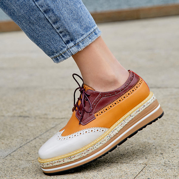 EUGATO ALVAX BULZOCK LEATHER PLATFORM CASUAL SHOES - boopdo