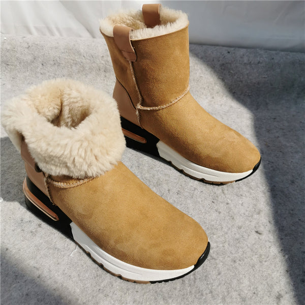 SIGERDORI DESIGN WIDE FIT FUR LINED ANKLE BOOTS - boopdo
