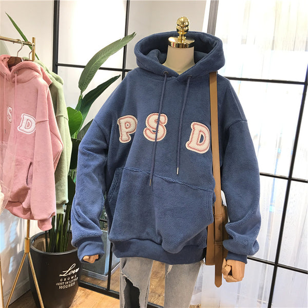 SIMDA PATCHWORK WARM UP HOODIE - boopdo