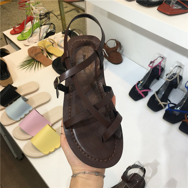 LUXE SEVEN DESIGN TOE LOOP SANDALS - boopdo