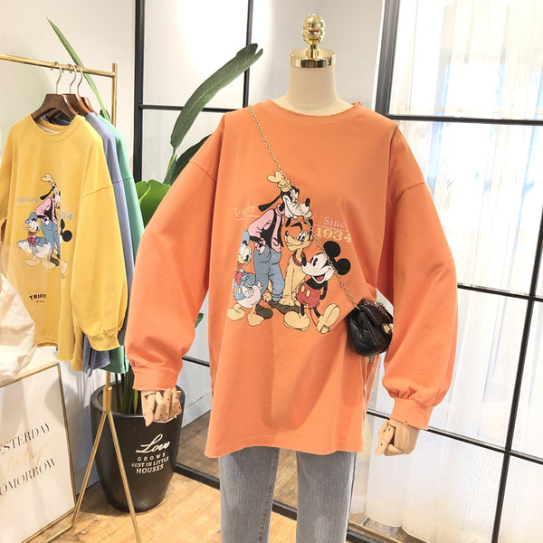 SIMDA LONGLINE SWEATSHIRT WITH DISNEY PRINT - boopdo