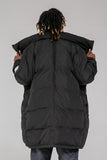 NFWYS HOLOGRAPHIC IRREGULAR STYLE HIGH NECK DUCK DOWN LONG JACKET - boopdo