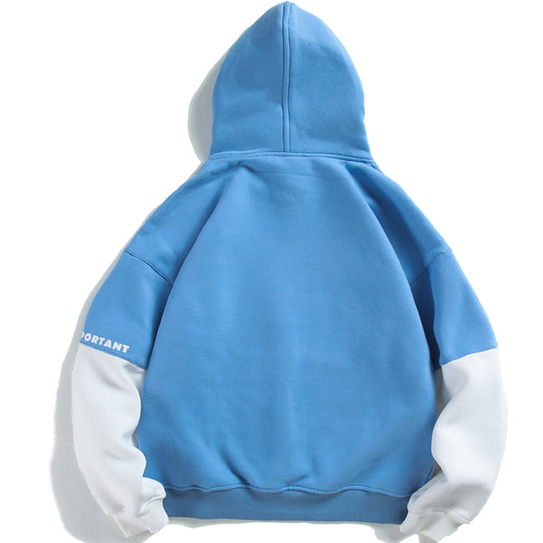 FUSEEHO URBAN COLLEGE STYLE VELVET PULLOVER HOODIE - boopdo
