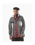 ZEPZU FERGO BEEDOO DETACHABLE HOODED DENIM JEAN JACKET - boopdo
