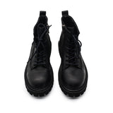 NADMIL DESIGN NUBUCK LEATHER BOOTS IN BLACK - boopdo