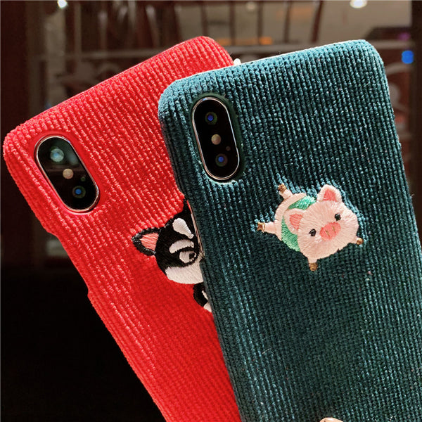 CAT DUCK PIG CLOTH PATTERN APPLE IPHONE CASES - boopdo