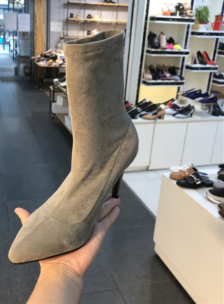 LUXE SEVEN DESIGN HEELED BOOTS WITH POINT TOE - boopdo