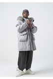 SWAGGER SHOTE MID LENGTH FAUX FUR COLLAR HOODED JACKET - boopdo