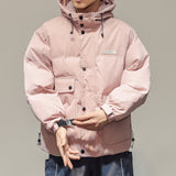 IVORY SWAGGER WOSHIHEC MULTI POCKET STREET CLOTHING HOODED JACKET - boopdo