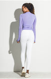 ELITE ABS STRETCH LONG SLEEVE SPORTS TOP IN LAVENDER V18415 - boopdo