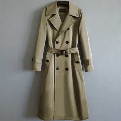 JUE CHAO SPROZA BRITISH STYLE OVER THE KNEE TRENCH COATS - boopdo