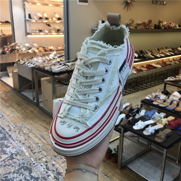 LUXE SEVEN DESIGN RETRO TRAINERS WITH CHUNKY SOLE - boopdo