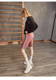 BOOPDO LOLI DESIGN CONTRAST SIDE STRIPE SHORT LEGGINGS - boopdo