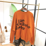 SIMDA I LIKE YOU ARE DIFFERENT RELAXED SWEATSHIRT - boopdo