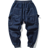 ZAWELL ROYDA MIHDAJ DENIM JEAN CASUAL TRACK PANTS - boopdo
