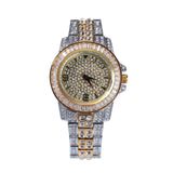 ZICZA SOCIKA LUXURY DIAMOND LARGE DIAL RAPPER WATCH IN GOLD SILVER - boopdo