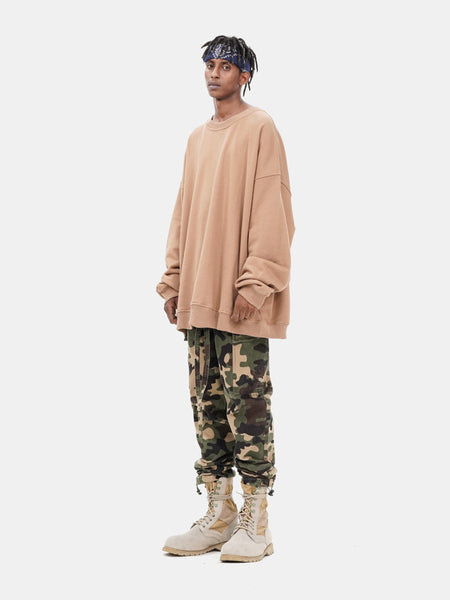 YOMOTA OTE BTW CAMO CASUAL CARGO SWEATPANTS - boopdo