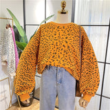 SIMDA BALLOON SLEEVE SWEATSHIRT IN ANIMAL PRINT - boopdo