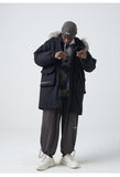 SWAGGER SHOTE MID LENGTH FAUX FUR COLLAR HOODED JACKET - boopdo