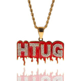 POOYO HTUG STAINLESS STEEL HIPSTER HIP HOP JEWELRY DIAMOND NECKLACE - boopdo